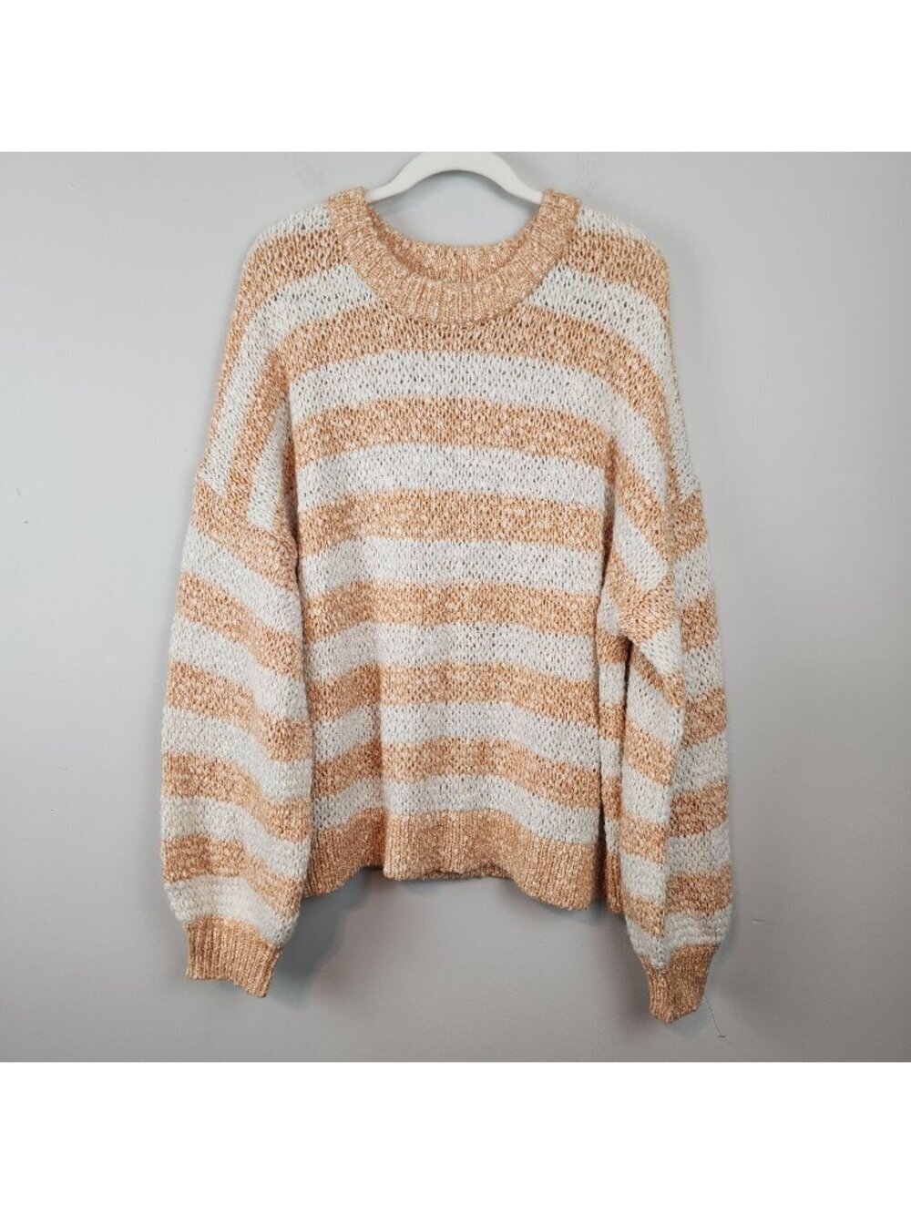 New Madewell Baez Striped Chunky Knit Sweater sz XXL Wool Alpaca Blend Cozy